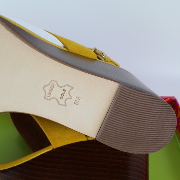 NEW Tory Burch Mini Benton Wedged Suede Sandals - Picture 15 of 16